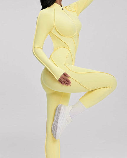 ZASUWA Female Sexy Backless Zipper Scrunch Bum Jumpsuit