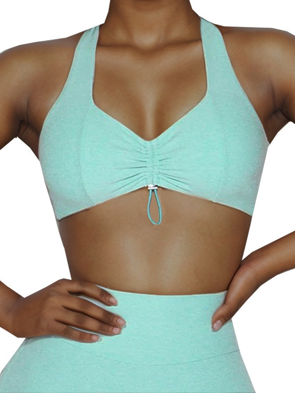 ZASUWA Female Backless Deep V Back Short Tracksuit