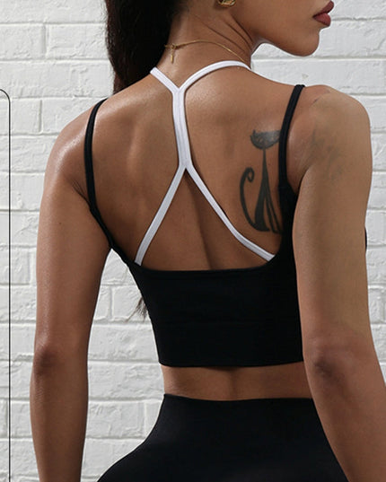 ZASUWA Female Contrast Color Cross Back Tank