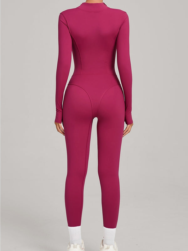 ZASUWA Female Sexy Zipper Fleece Jumpsuit