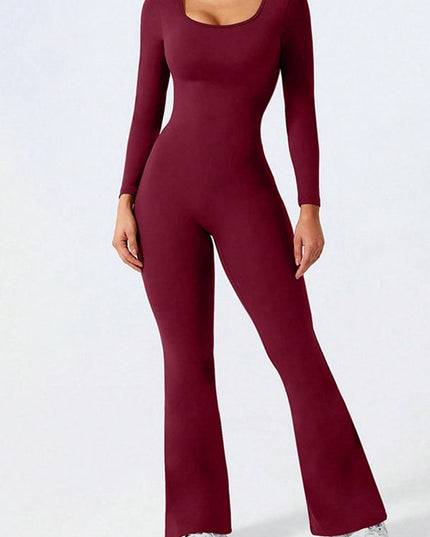 ZASUWA Female Long Sleeves Flare Jumpsuit