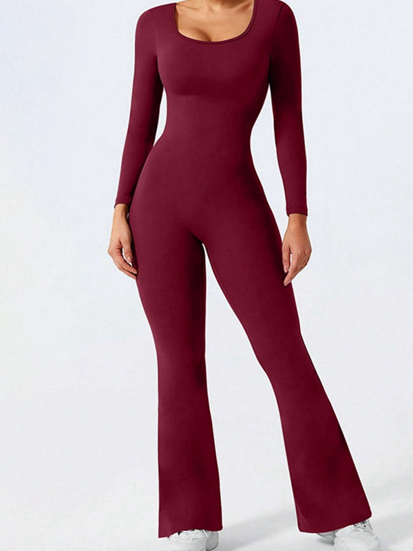 ZASUWA Female Long Sleeves Flare Jumpsuit
