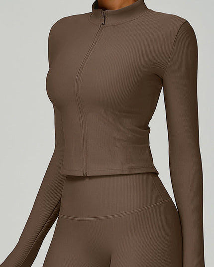 ZASUWA Female Ribbed Zipper Jacket