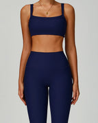 Navy / S / Leggings+Bras