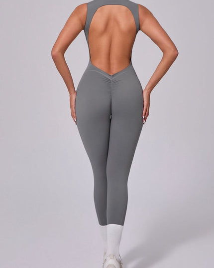 ZASUWA Female Backless Scrunch Bum Jumpsuit