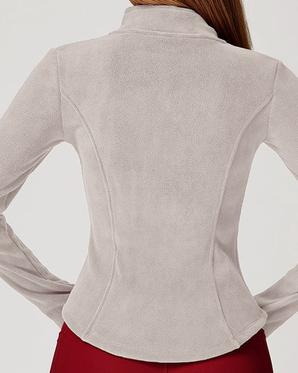 ZASUWA Female Pocket Zipper Fleece Jacket