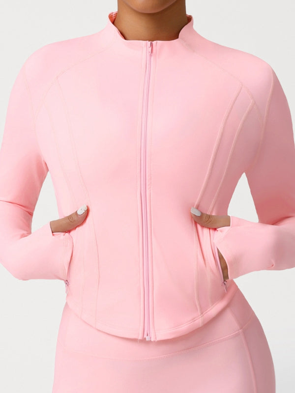 ZASUWA Female Basic Zipper Pocket Jacket