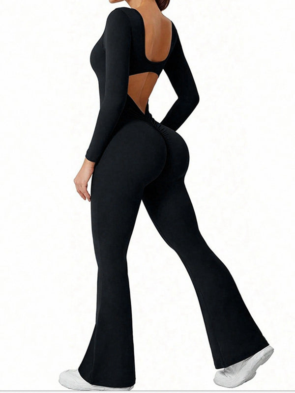 ZASUWA Female Long Sleeves Flare Jumpsuit