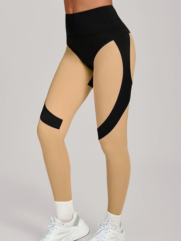 ZASUWA Female Contrast Color Push Up Yoga Leggings