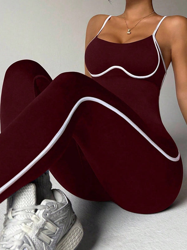 ZASUWA Female Backless Stripes Jumpsuit